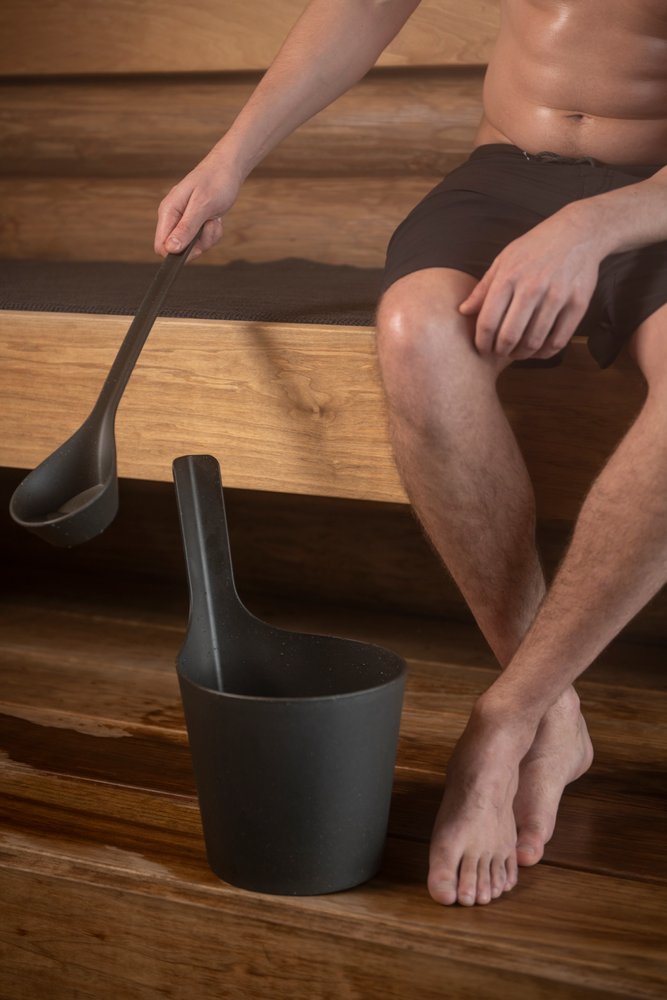 Rento Biocomposiet Sauna Emmer - Peat (zwart)