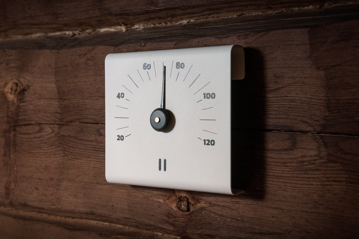 Rento Sauna Thermometer Aluminium Wit