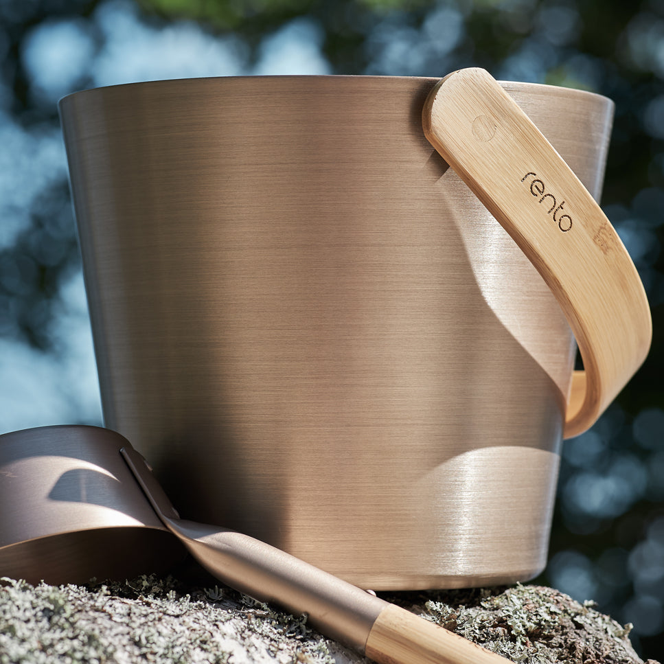 Rento Aluminium Sauna-Eimer Champagner